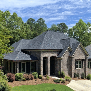 New build roof installation in Raleigh NC with clean asphalt shingles