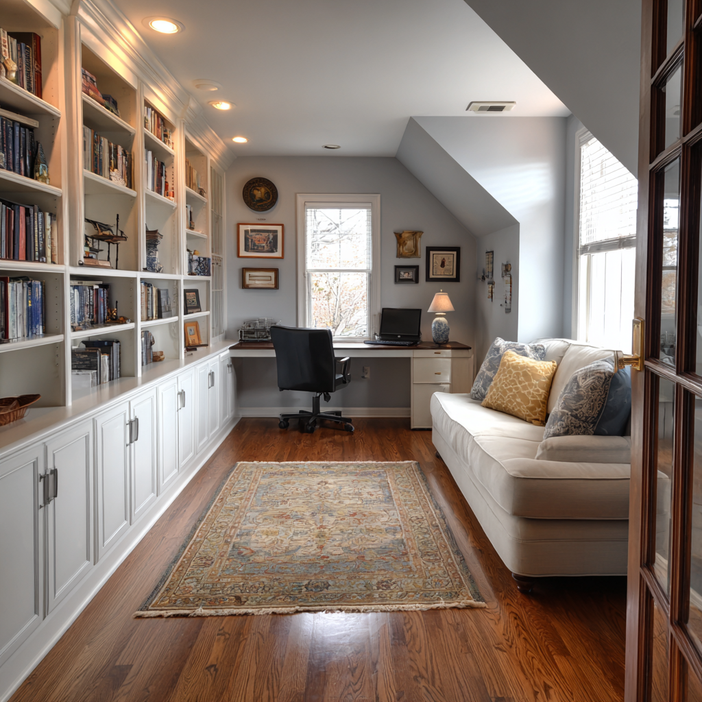 remodeling a bonus room to home office